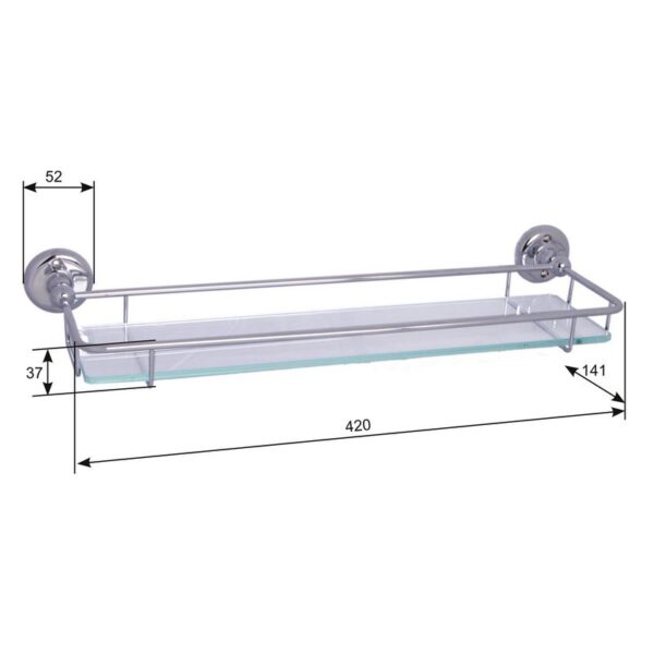 Haga glashylla mått