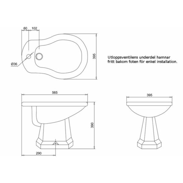 Burlington bidé BUR-P4 Burlington bidé BUR-P4