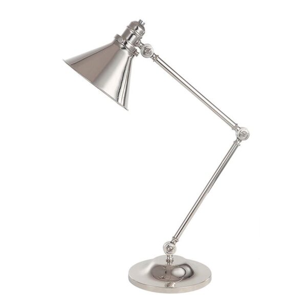 Provence bordslampa blank nickel