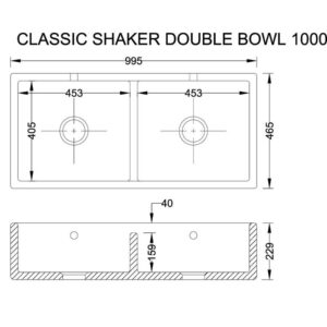 Classic Shaker 1000 porslinsho