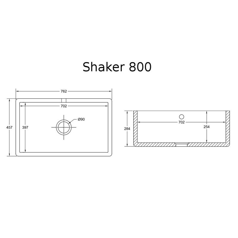 Shaws Classic Shaker 760/800 mått