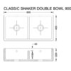 Shaws Classic Shaker 900 porslinsho Shaws Classic Shaker 900 porslinsho