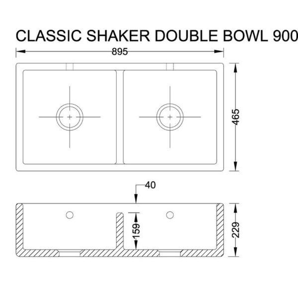 Shaws Classic Shaker 900 porslinsho Shaws Classic Shaker 900 porslinsho