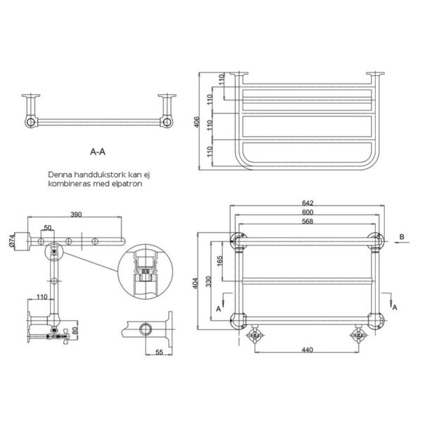 Strand handdukstork BUR-R11CHR