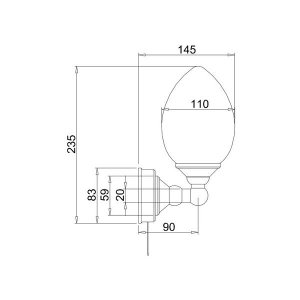 Burlington elliptisk lampa BUR-T52CHR Burlington elliptisk lampa BUR-T52CHR