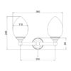 Burlington dubbel elliptisk lampa BUR-T53CHR