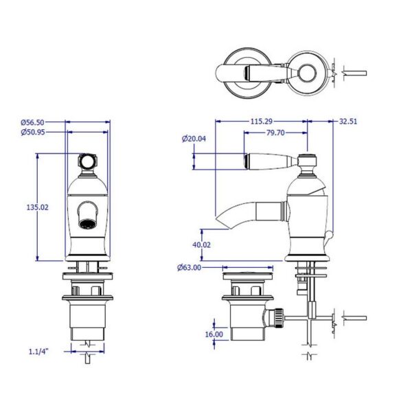 Fairfield tvättställsblandare V208