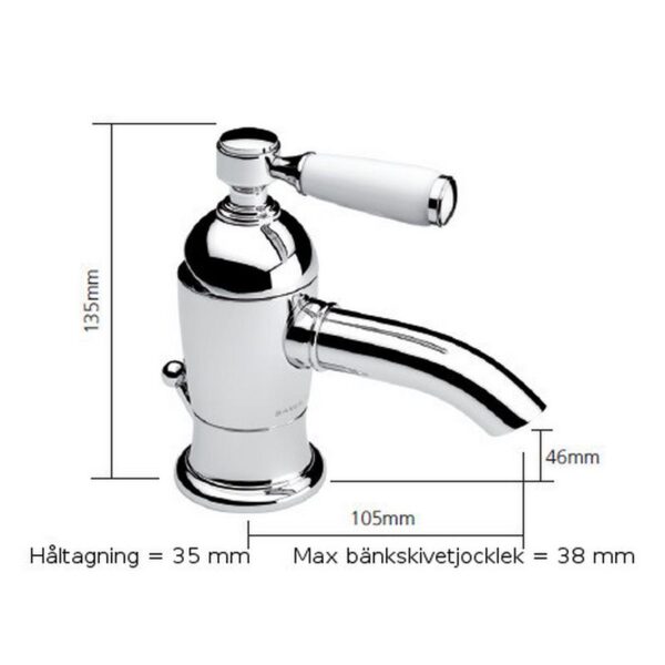 Fairfield tvättställsblandare V208