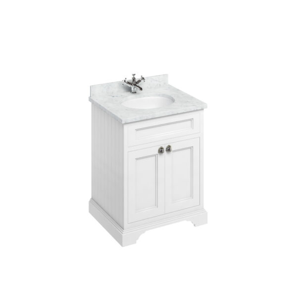 Burlington vit 65 cm kommod med Carrara-minerva