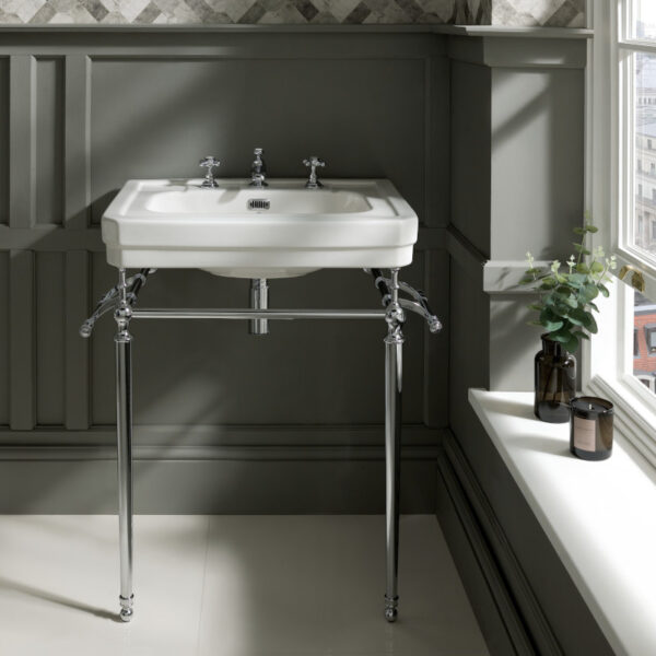 Victrion 65 cm tvättställ med metallställning