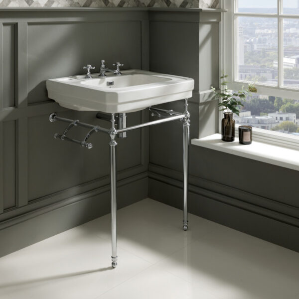 Victrion 65 cm tvättställ med metallställning