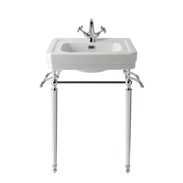 Westcott tvättställ med Ornate metallställning och handdukshängare