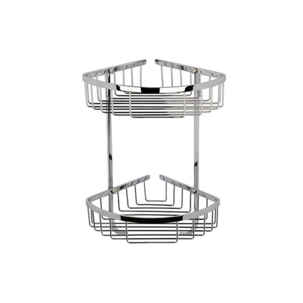 Victrion dubbel badrumskorg krom