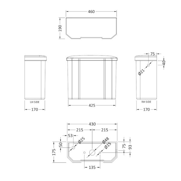 Cistern till golvstående toalett mått Cistern till golvstående toalett mått