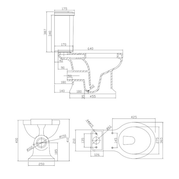 Golvstående toalett mått Golvstående toalett mått