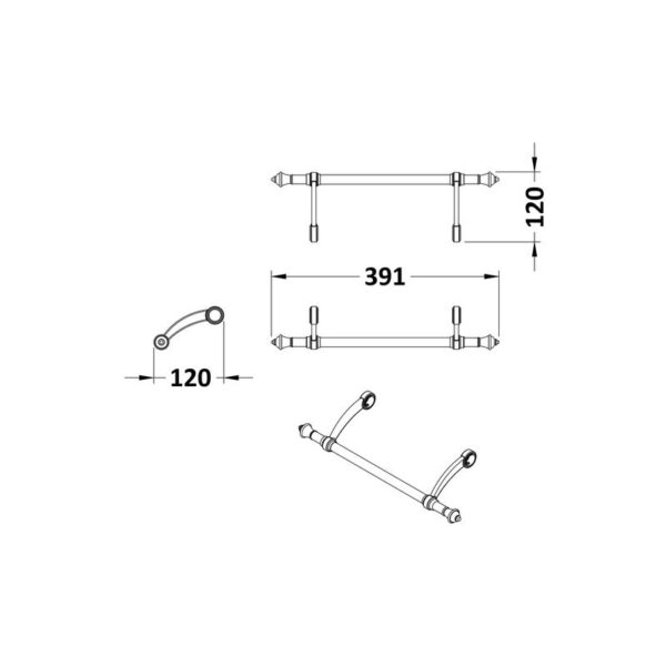 Handdukshängare till traditionell ställning