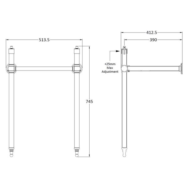Fitzroy universal metallställning
