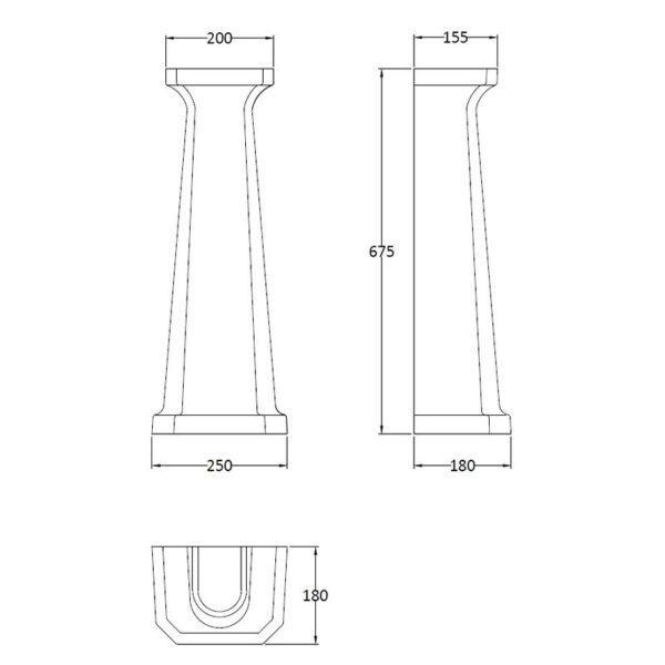 Fitzroy standardhög piedestal BAYC002 Fitzroy standardhög piedestal BAYC002
