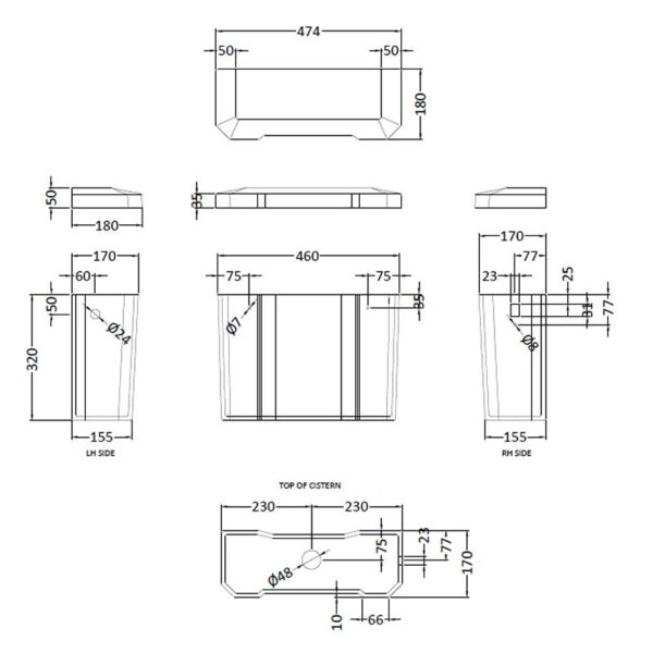 Fitzroy cistern till HL WC Fitzroy cistern till HL WC