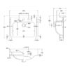Fitzroy 60 cm tvättställ med tre blandarhål