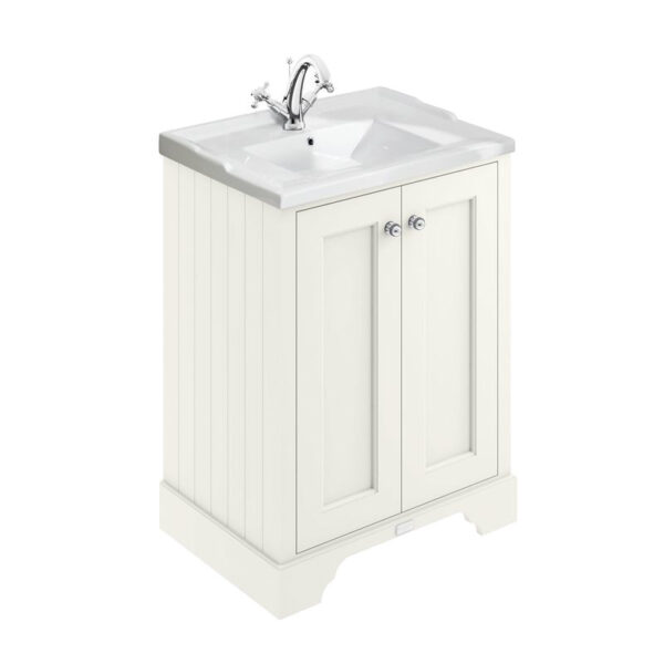 Bayswater 62 cm kommod, pointing white och porslin