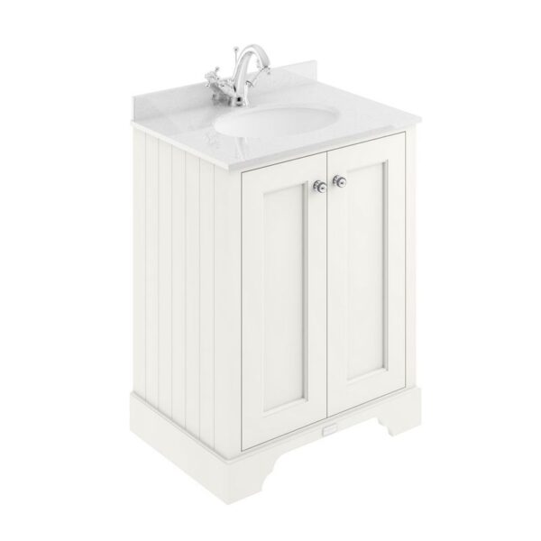 Bayswater 62 cm kommod vit med vit topp