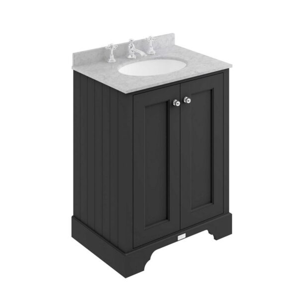 Bayswater 62 cm kommod svart med grå topp