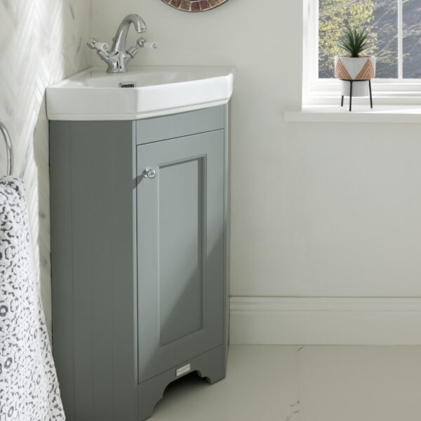 Bayswater hörnkommod grå