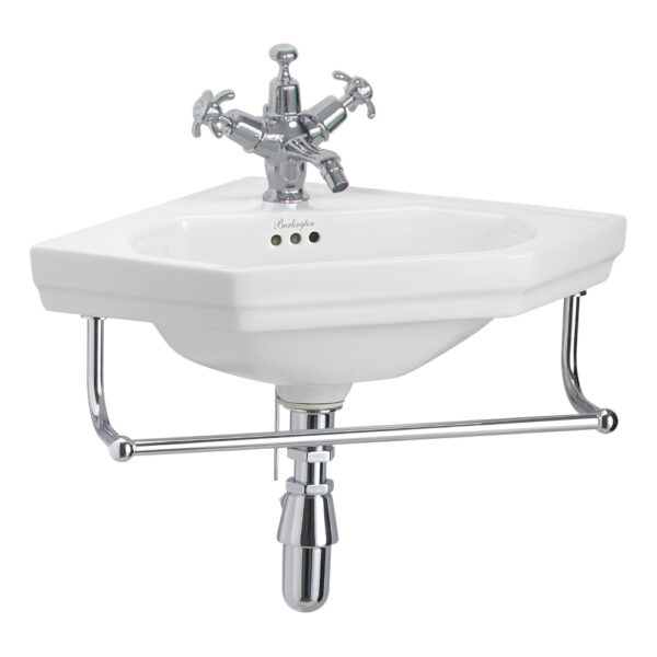 Burlington hörntvättställ med handduksräcke Burlington hörntvättställ med handduksräcke