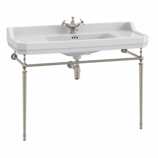 Edwardian 120 cm med ställning i borstad nickel