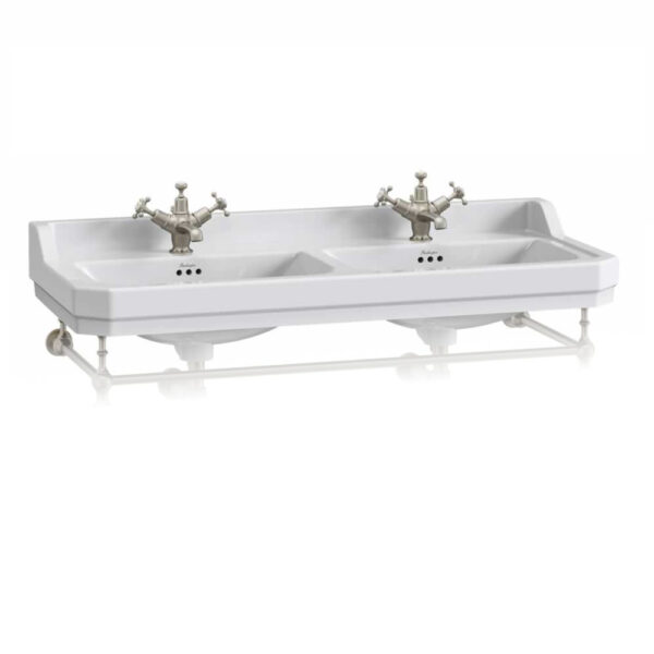 Edwardian dubbeltvättställ 120 cm med ett blandarhål