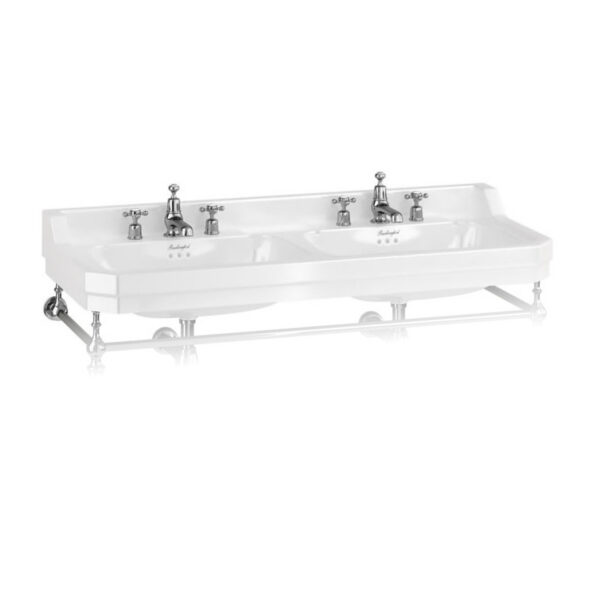 Edwardian dubbeltvättställ 120 cm med tre blandarhål