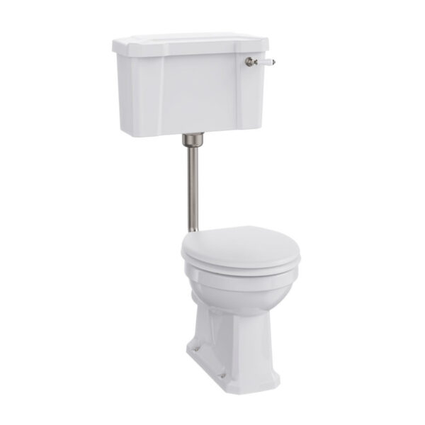 Burlington lågspolande WC borstad nickel