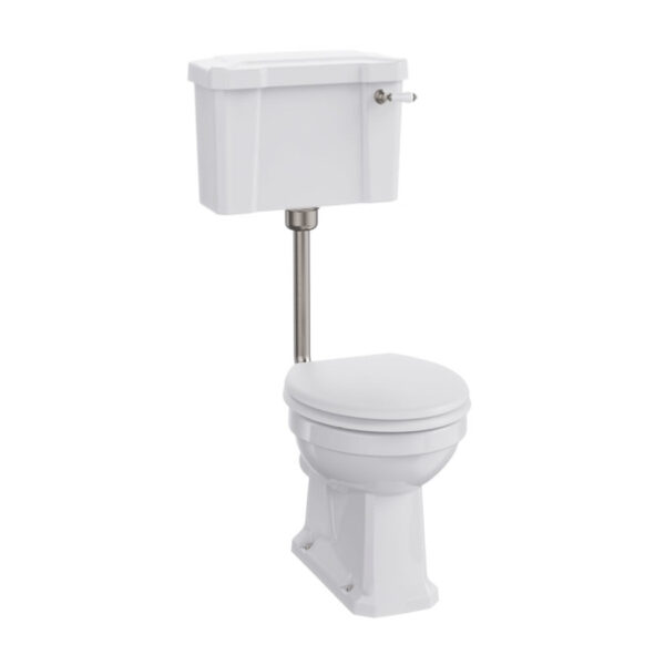 Burlington LL toalett med detaljer i borstad nickel