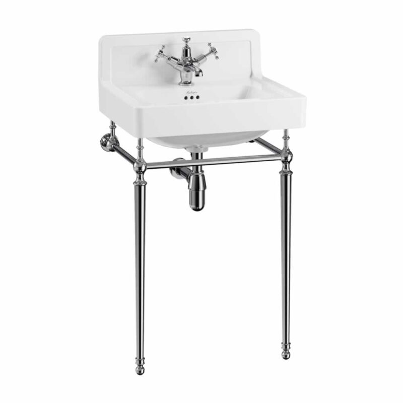Contemporary tvättställ 56 cm med metallställning i krom