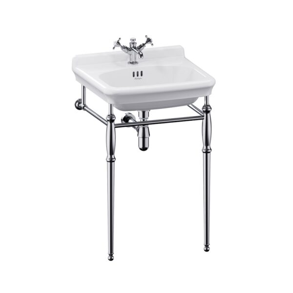 Guild 56 cm tvättställ med kromad metallställning