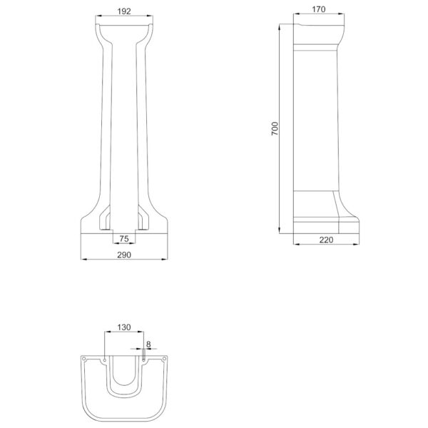 Mått Guild piedestal