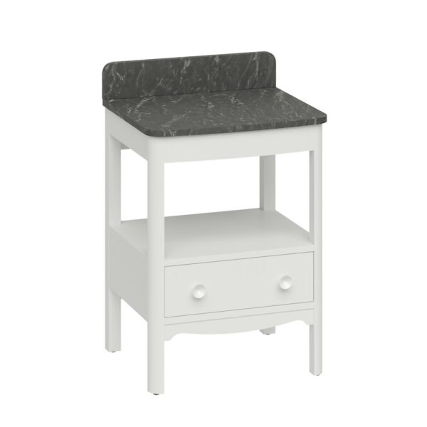 Guild 62 cm vit kommod och topp i Marqina-minerva.