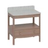Guild 85 cm dark oak kommod och topp i Carrara-minerva.
