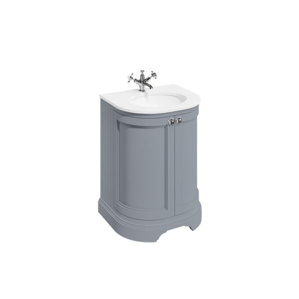 Burlington 65 cm kommod grå med vit minerva