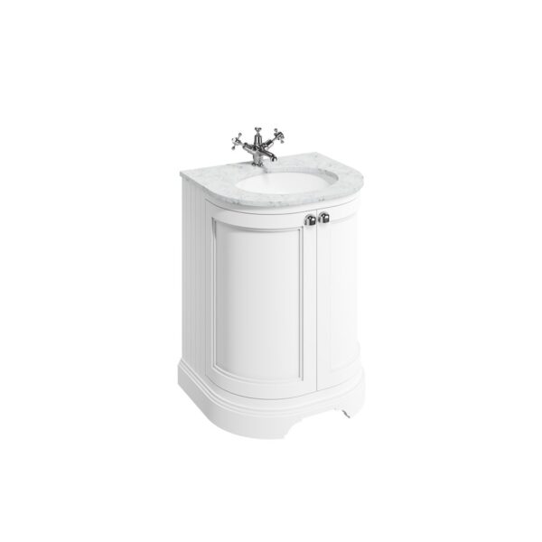 Burlington 65 cm kommod vit med carrara-minerva