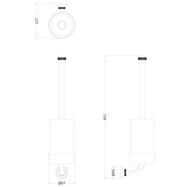 Guild toalettborste mått Guild toalettborste mått