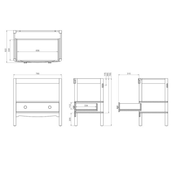 Guild möbel ca 85 cm mått