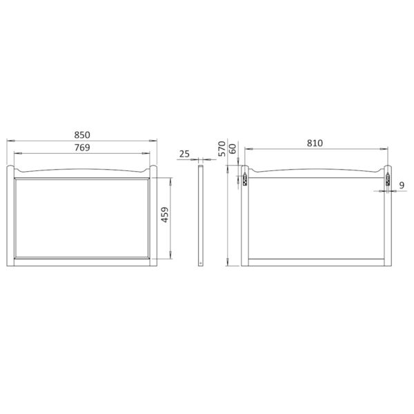 Guild spegel 85x57 cm mått