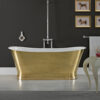 Epoque badkar med utsidan i polerad mässing
