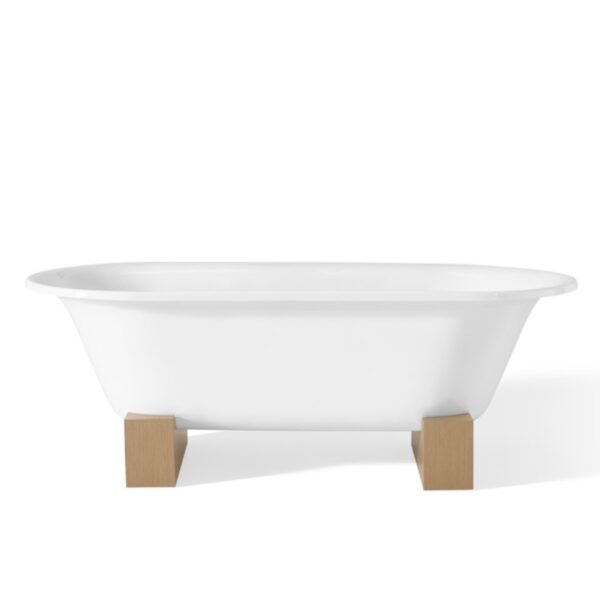 Lyra med träsocklar i lackerad ek