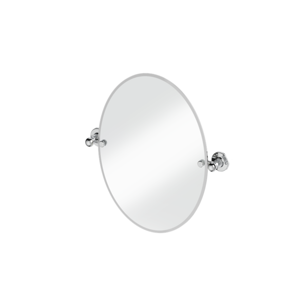 Burlington oval spegel 40x50 cm, krom