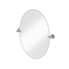 Burlington oval spegel 50x70 cm, borstat nickel