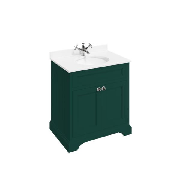 Burlington 75 cm kommod grön med vit minerva