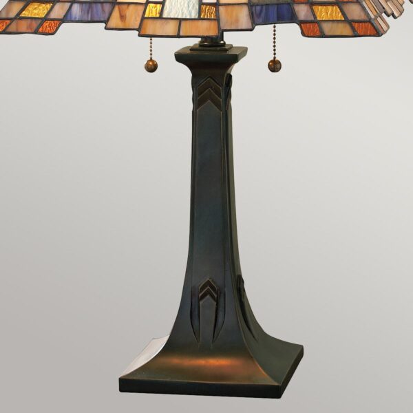 Inglenook bordslampa i Tiffany-stil